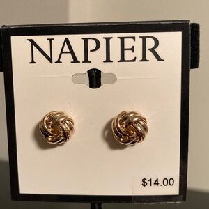 Napier Gold-Tone Twisted Knot Earrings